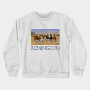 A Dash for the Timber by Frederic Remington Crewneck Sweatshirt